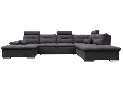Corner sofa U-shape Sofa Living landscape Suite Fabric Sofas Bed function Sleep