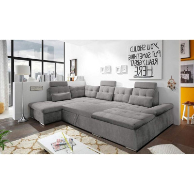 Corner sofa U-shape Sofa Living landscape Suite Bed function Upholstery Design