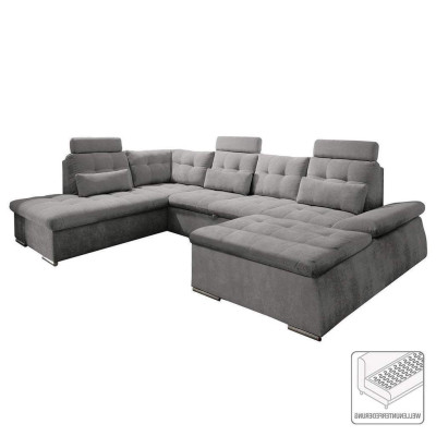 Corner sofa U-shape Sofa Living landscape Suite Bed function Upholstery Design