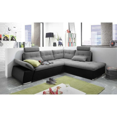 Corner sofa L-shape Sofa Couch Design Upholstery Modern Leather Textile Bed function