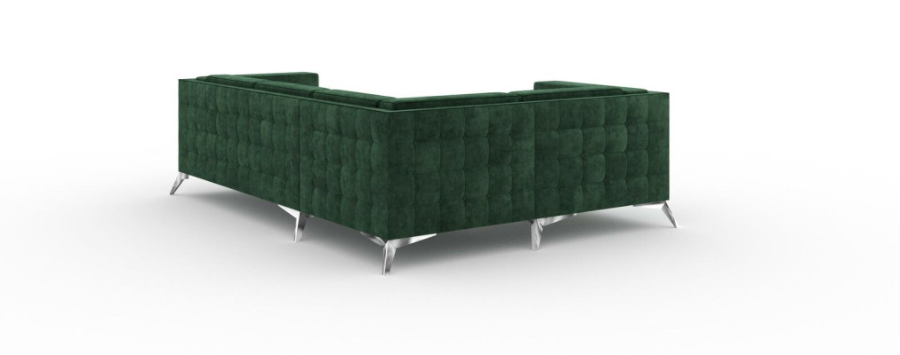 Corner sofa L-shape Sofa Couch Design Couches Upholstery Textile Modern Corner Suite Green