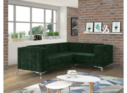 Corner sofa L-shape Sofa Couch Design Couches Upholstery Textile Modern Corner Suite Green Corner sofa L-shape Sofa Couch Design Couches Upholstery Textile Modern Corner Suite Green