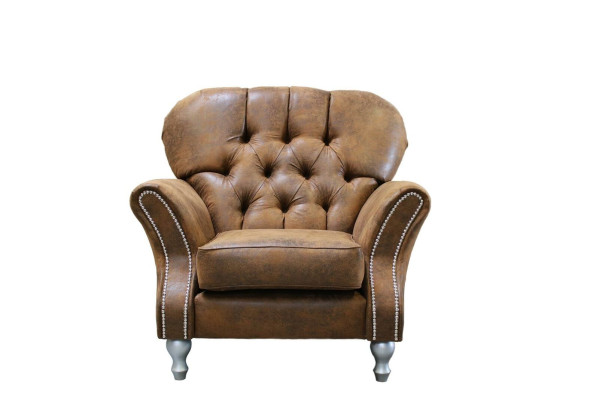 Vintage Chesterfield Sofa set Couch Upholstery Sofa Leather 3+1 Seater Set