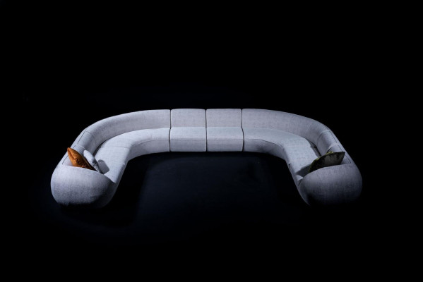 Designer Corner sofa Living room Luxury Upholstered Sofa Textile Furniture Style