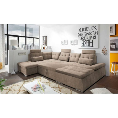 Bed function Corner sofa U-shape Sofa Couch Design Couch Upholstery Textile Modern