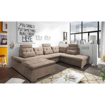 Bed function Corner sofa U-shape Sofa Couch Design Couch Upholstery Textile Modern