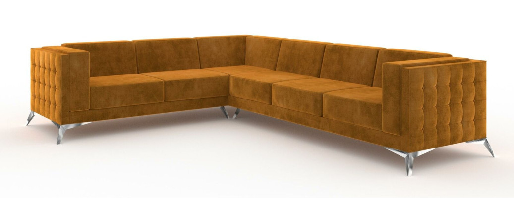 Corner sofa L-shape Fabric Couch Living landscape Suite Design Modern Sofa