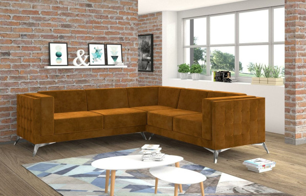 Corner sofa Living landscape Design Sofa Couch Upholstery Seat Suite Textile