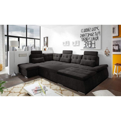 Corner sofa U-shape Sofa Design Upholstery Modern Textile bed base Bed function