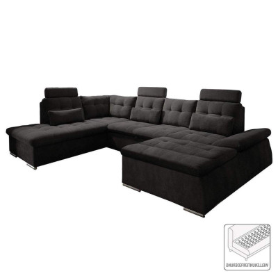 Corner sofa U-shape Sofa Design Upholstery Modern Textile bed base Bed function