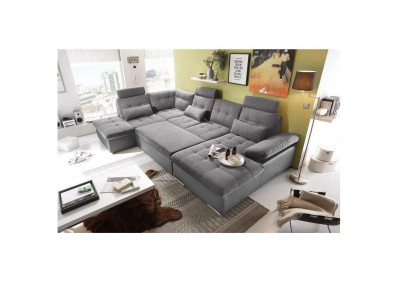 Design Corner sofa Fabric L-shape Bed function Couch Upholstery Corner Modern