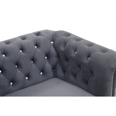 Chesterfield Sofa set Sofa 3+1+1 Upholstery Couch Sofas Seat Crystal stones