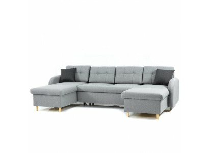 Living landscape Corner sofa Fabric U-shape Bed function Couch Decoration Design Upholstery