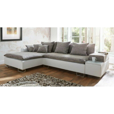 Design Corner sofa Sofa L-shape Bed function Couch Upholstery Seat Corner Sofas Textile new