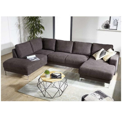 Living landscape Corner sofa U-shape Couch Seat Upholstery Set Suite Modern