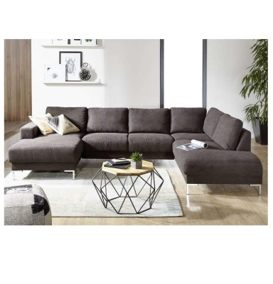 Living landscape Corner sofa U-shape Couch Seat Upholstery Set Suite Modern