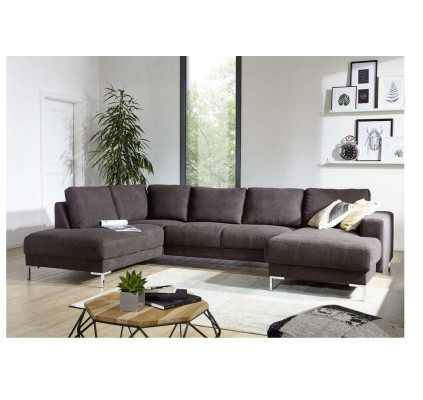 Living landscape Corner sofa U-shape Couch Seat Upholstery Set Suite Modern