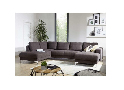 Living landscape Corner sofa U-shape Couch Seat Upholstery Set Suite Modern