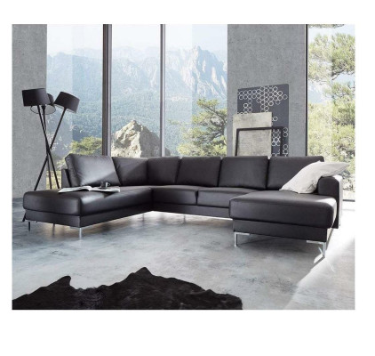 Corner sofa Sofa Couch Upholstery Living landscape Decoration Leather Corner Sofas Suite