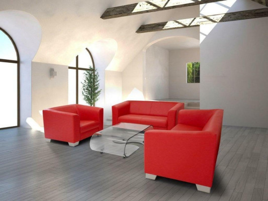 Sofa set 3+2+1 Seater Set Design Sofas Upholstery Relax Leather Couches
