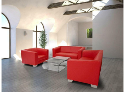 Sofa set 3+2+1 Seater Set Design Sofas Upholstery Relax Leather Couches