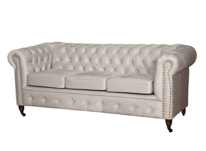 Chesterfield three-seater couch sofa upholstery + stool sofas couches 2 pieces. Set new