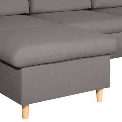 Design Corner sofa U-shape Bed function Couch Leather Textile Sofas Sofa bed