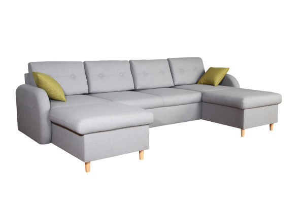 Living landscape Corner sofa Fabric U-shape Bed function Couch Design Decoration Upholstery