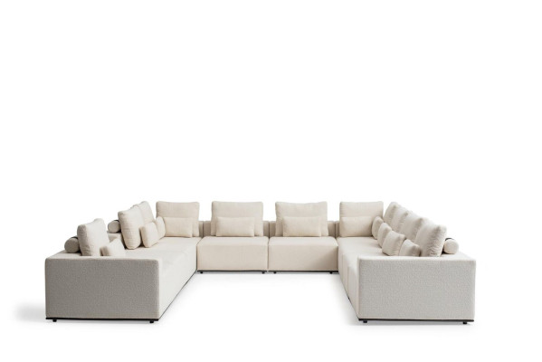 Large U-shape upholstered sofa Living room furniture Designer Couch Living landscape