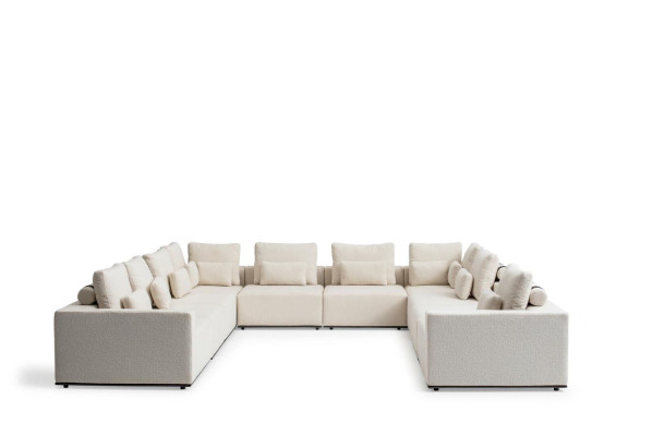 Large U-shape upholstered sofa Living room furniture Designer Couch Living landscape