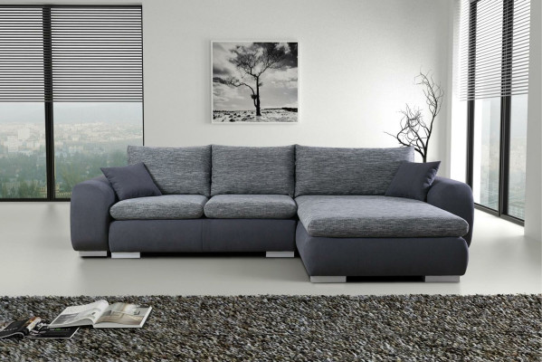 Corner sofa Bed function Couch Gray Upholstery Couches Textile Sofas Sofa