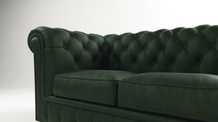 Chesterfield Couch Sofa Upholstery 3 Seater Couches Seat Suite Sofas Green