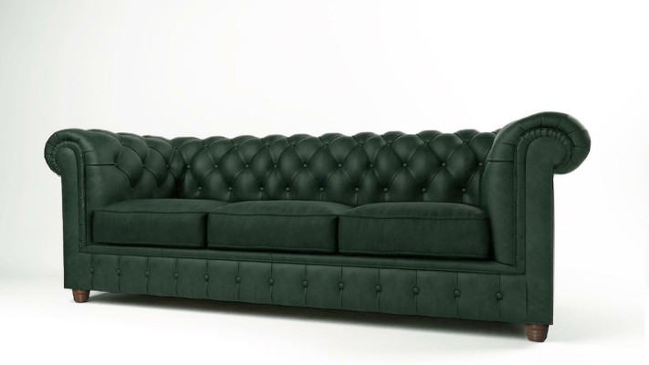 Chesterfield Couch Sofa Upholstery 3 Seater Couches Seat Suite Sofas Green