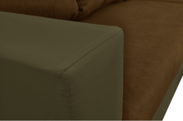 Sofa L-shape Leather sofa Textile Couch Living landscape Corner sofa Suite Upholstery
