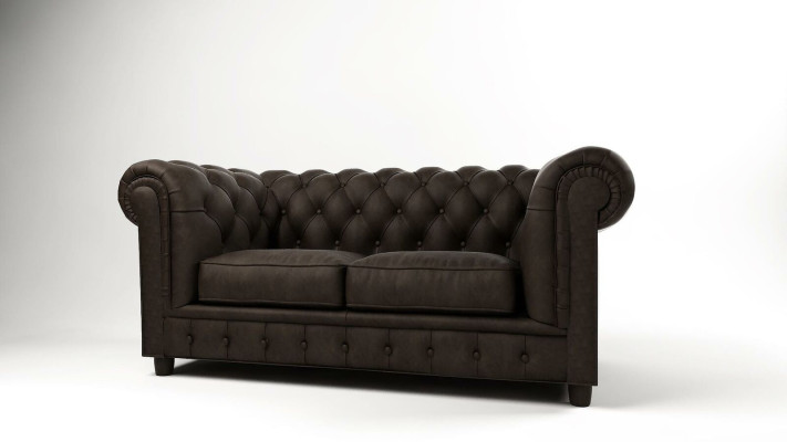 Chesterfield Couch 2 Seater Upholstery Seat Textile Fabric Couches Leather Sofas Sofa