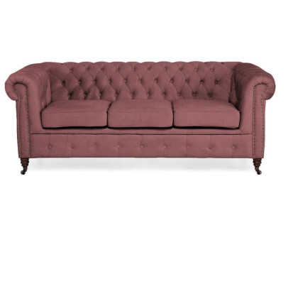 Classic Furniture Chesterfield 3 Seater Couch Textile Fabric Sofa Noble Design new