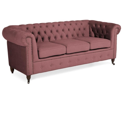 Classic Furniture Chesterfield 3 Seater Couch Textile Fabric Sofa Noble Design new