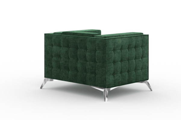 Chesterfield Armchair 1 Seater Couches Upholstery new TV Sofa Textile Fabric