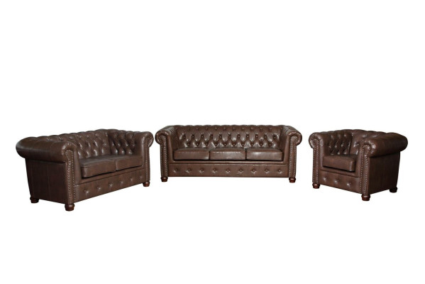 designer 2 Seater Textile Sofas Couches new Chesterfield leather sofa couch
