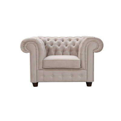 Chesterfield 1 Seater TV Chair Club Lounge Relax Armchair Textile Leather Sofas