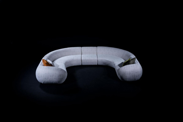 Semicircular Living room U-shape Sofa Designer Furniture Textile Corner sofas Stylish