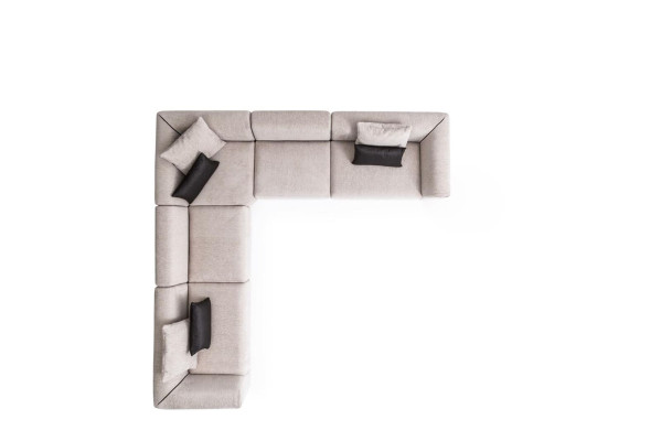 Taupe Corner sofa Corner sofa set Compact sofa corner Textile furniture Seating area sofa