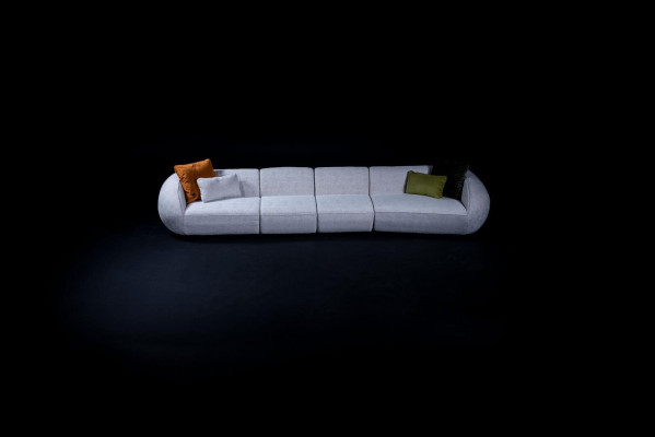 Living room Sofa Six Seater Upholstered furniture Luxury Designer Couch Fabric