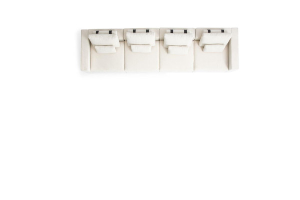 White Six Seater Luxury Textile Sofas Living room Modern Seating group