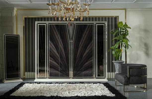 Wardrobe White Luxury Purple Wardrobe Bedroom Wood Furniture Cabinets