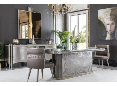 Silver Dining table Luxury Tables Furniture Dining Tables Table Silver Furnishings