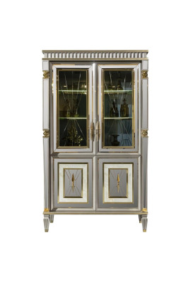 Luxury Display Case Fancy Furniture Wardrobe Showcases Glass Wood Cabinets