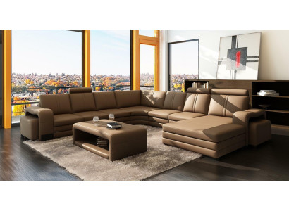 Designer Living landscape U-shape Stool Coffee table Couch Corner sofa Upholstery