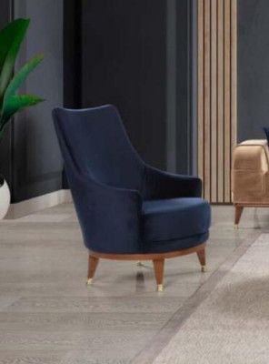 Armchair Single Seater Luxury 1 Seat Upholstery Seat Design Blue Seat Fabric new