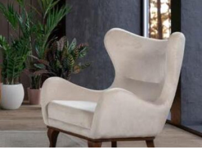 Upholstery Armchair Furniture Designer Wing Chair Single Seater White TV